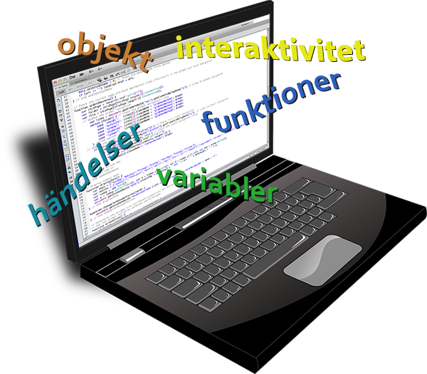 Dator som illustration för kursen Webbteknik 1